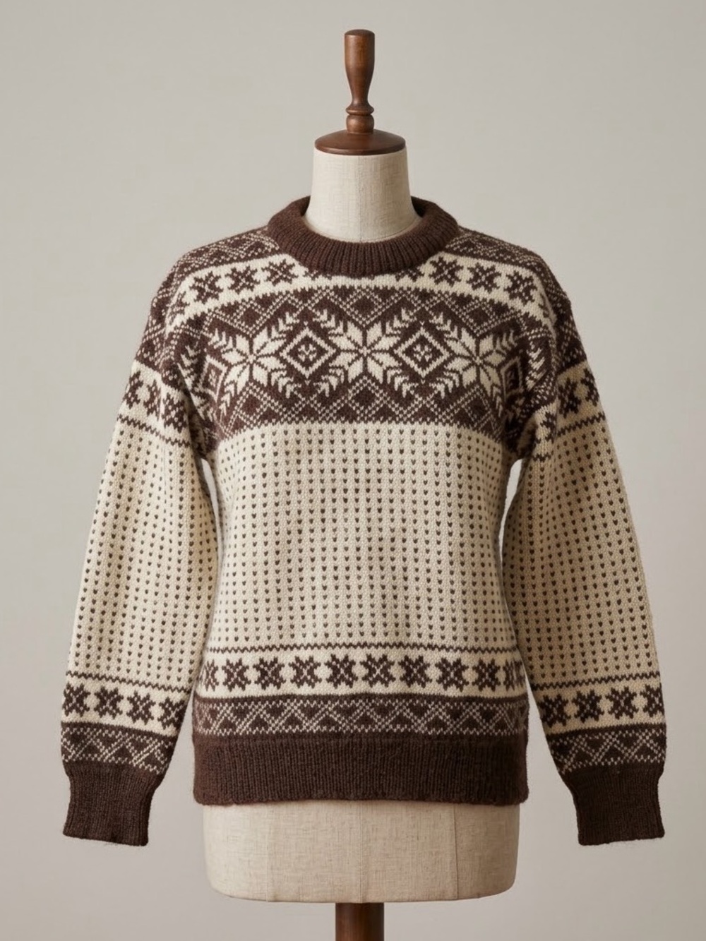 Vintage Dale of Norway Pure New Wool Nordic Sweater - Size M / 50